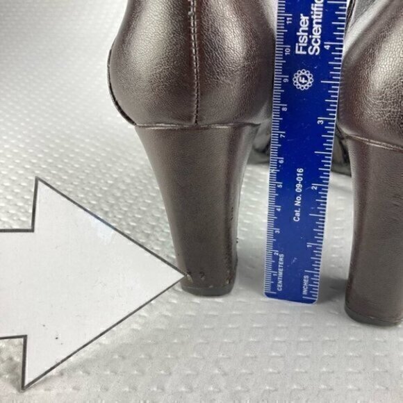 Life Stride Ankle Boots Womens Size 7 Brown Two Tone Velocity Flex Block Heels - Picture 11 of 11